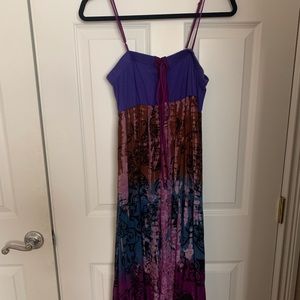 Purple maxi boho dress